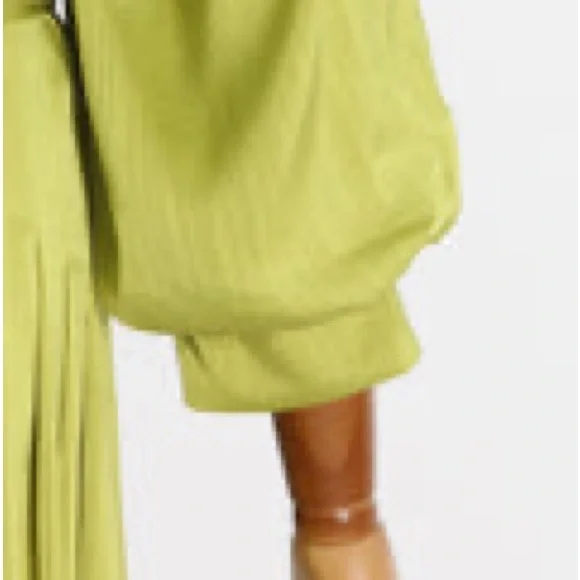 Textured Lime Green Dress - Picture 5 of 6